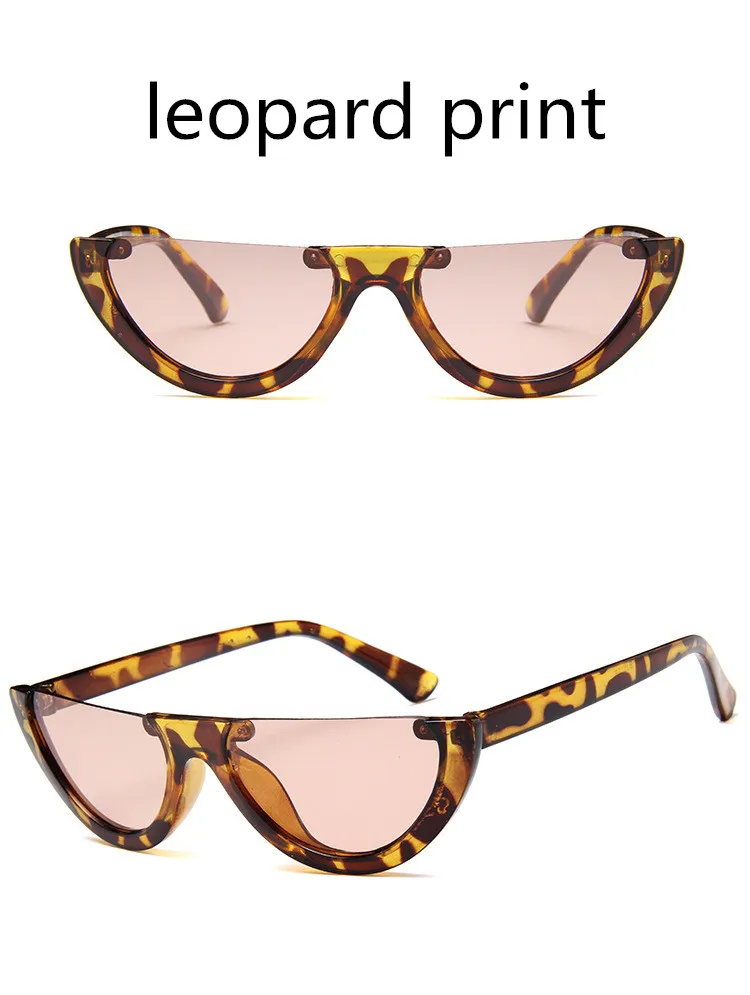 ASUOP2018 new retro cat eye ladies sunglasses men classic sunglasses half-round triangle fashion glasses color popular UV400 gog (1)