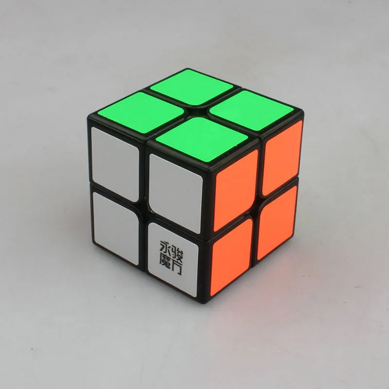 Высокое качество YongJun новейший YongJun YJ YuPo 50 мм 2 слоя скорости магический куб соревнование головоломка 2x2 кубика детские развивающие игрушки - Цвет: black