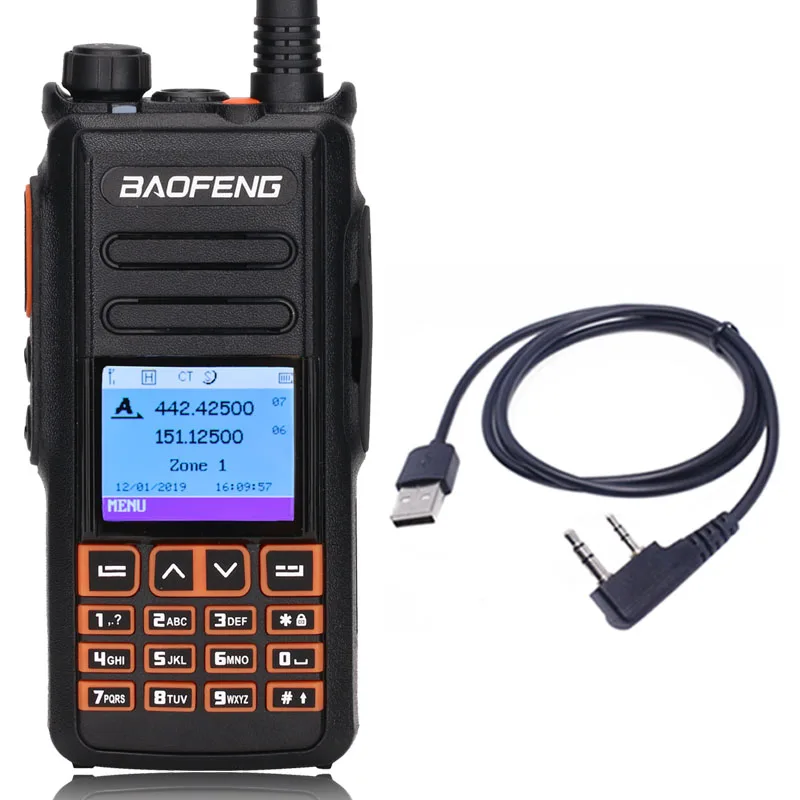 BAOFENG DM-X цифровой двухканальные рации gps Запись уровня 1 и 2 tier ii Dual Time слот DMR цифровой/аналоговый Ham двухстороннее радио + USB кабель