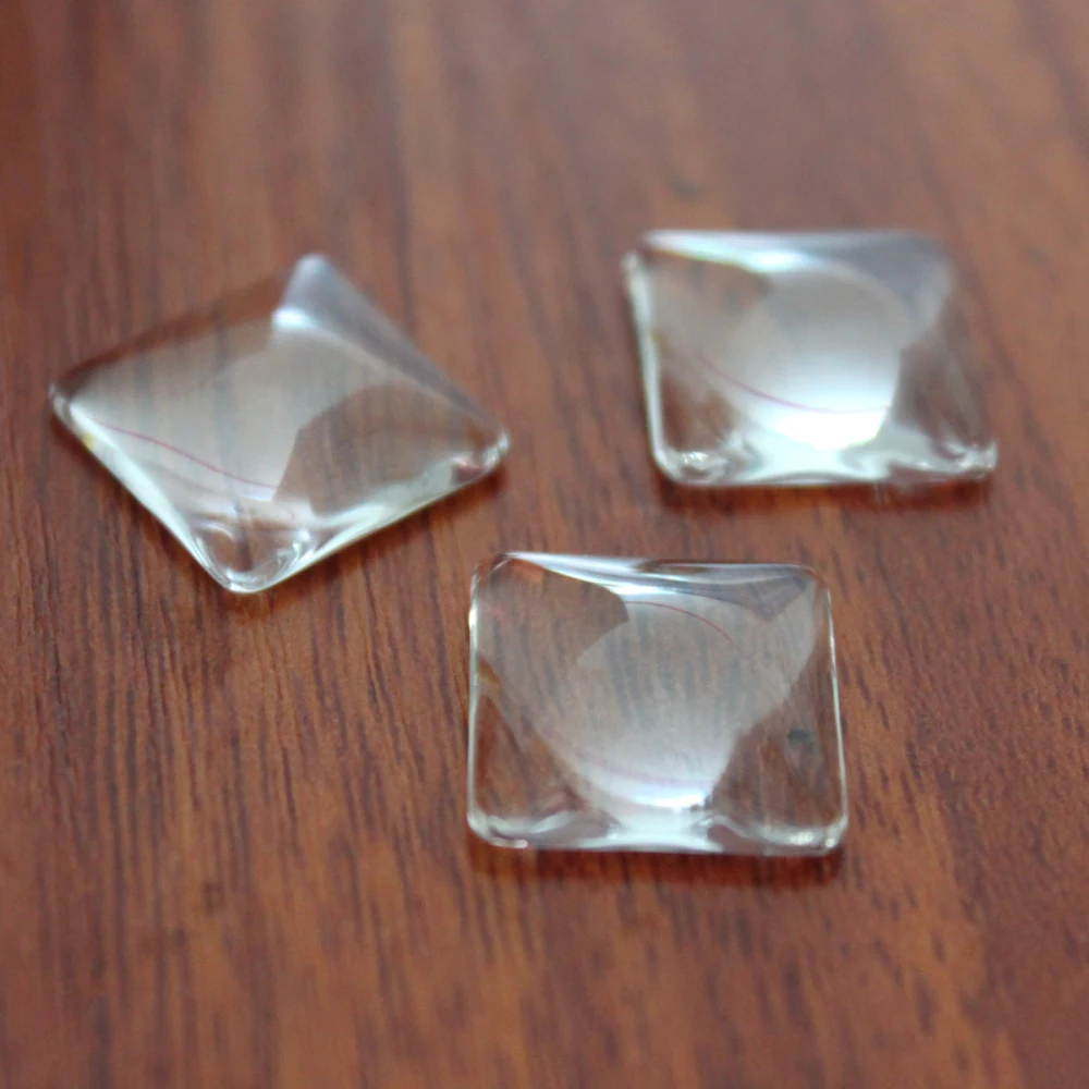 Square Clear Glass Cabochon Diy Making Transparent Stone Multi Sizes Supplies for Jewelry Accessories | Украшения и аксессуары