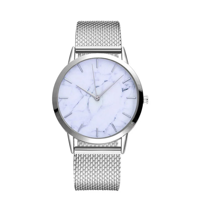 Модные женские наручные часы циферблат дамы повседневное кварцевые наручные часы Роскошные серебристый, черный кремнезема ремень часы для женщи