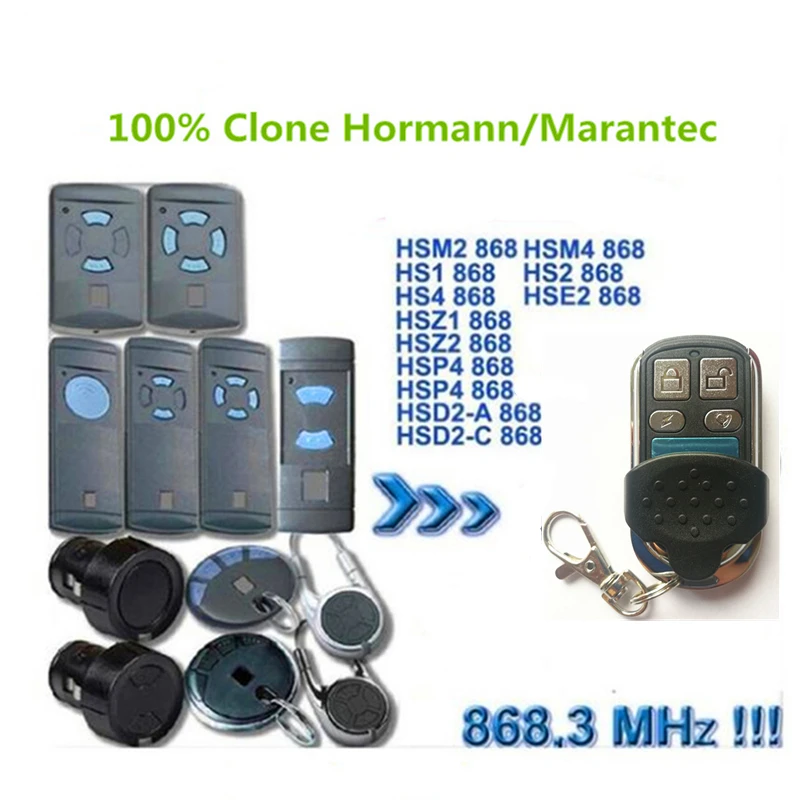 

4pcs RF868mhz learnable remote control for Hormann 868MHz garage doors 868mhz clone remote control free shipping