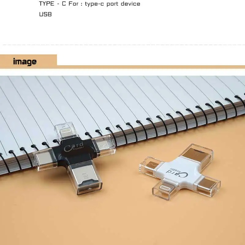 Usb флэш-накопитель для iPhone/Android Phone внешний накопитель 4 интерфейса Lightning/OTG/TYPE-C/USB многофункциональная флешка