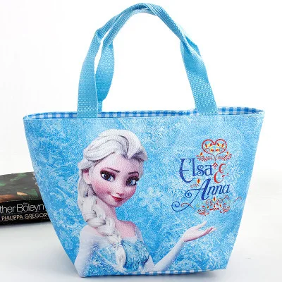 Disney cartoon Frozen children bag student Elsa waterproof package girl boy kid portable bag Storage lunch box handbag princess