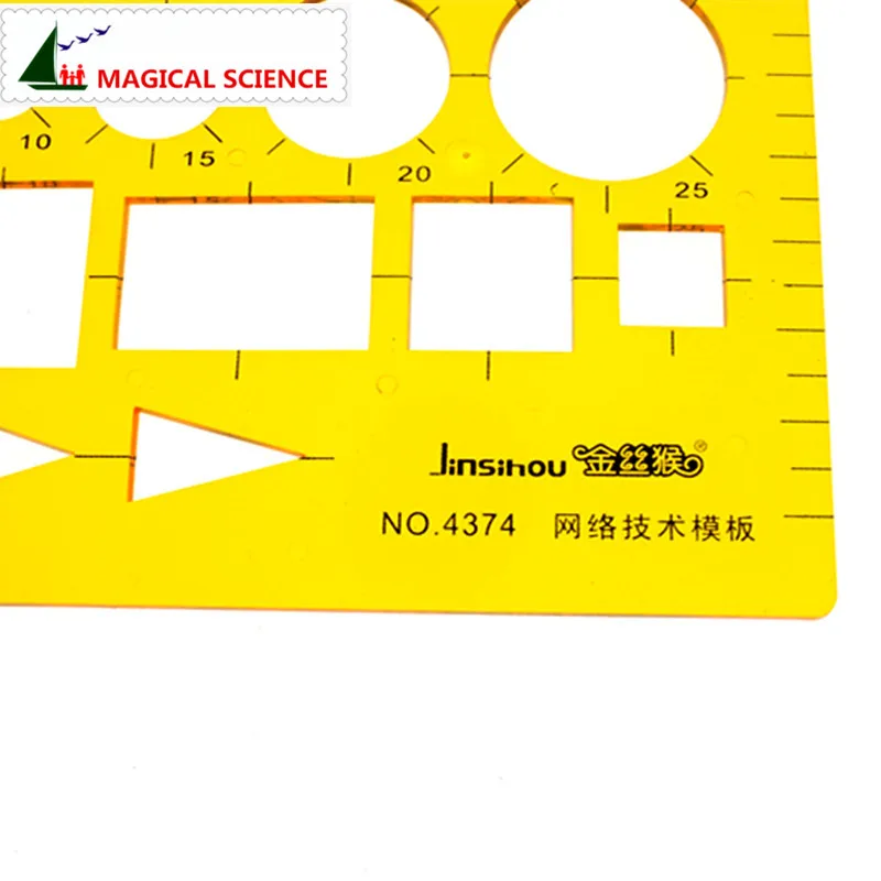 Пластиковые сети Технология шаблон рисунок дизайн линейка для студентов Гибкая веб-Графический дизайн инструменты jsh4374