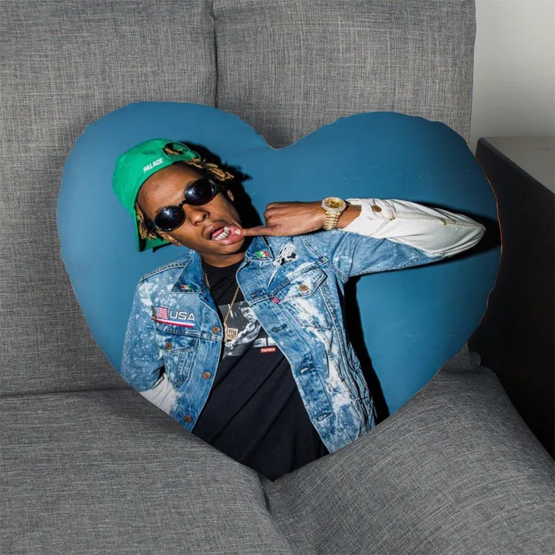 Pillow Case Rich The Kid подушка в форме сердечка выполненные на заказ Наволочка на молнии только покрыть без сердечника размер 41 x36cm, 47x42 см - Цвет: Pillow Case
