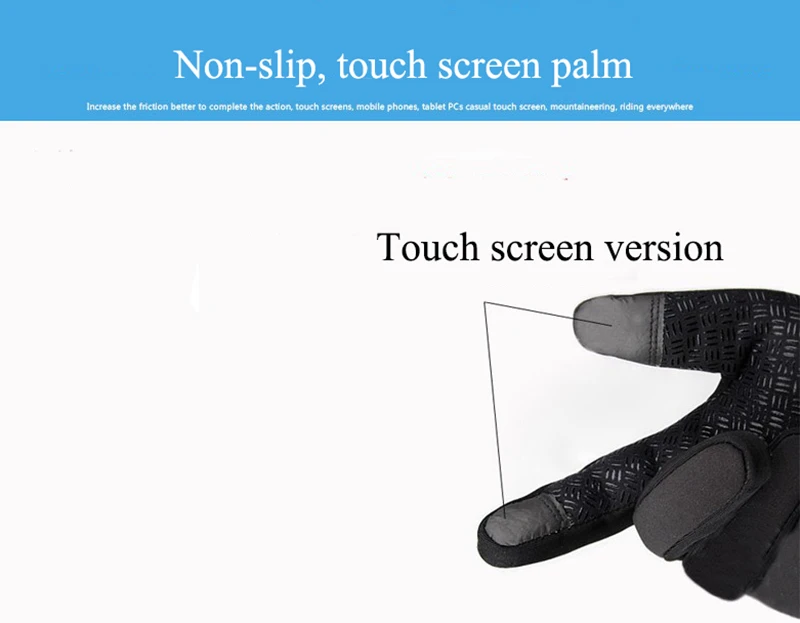 Unisex Touchscreen Winter Thermal Warm Cycling Bicycle Bike Ski Outdoor Camping Hiking Motorcycle Gloves Sports Full Finger (12)