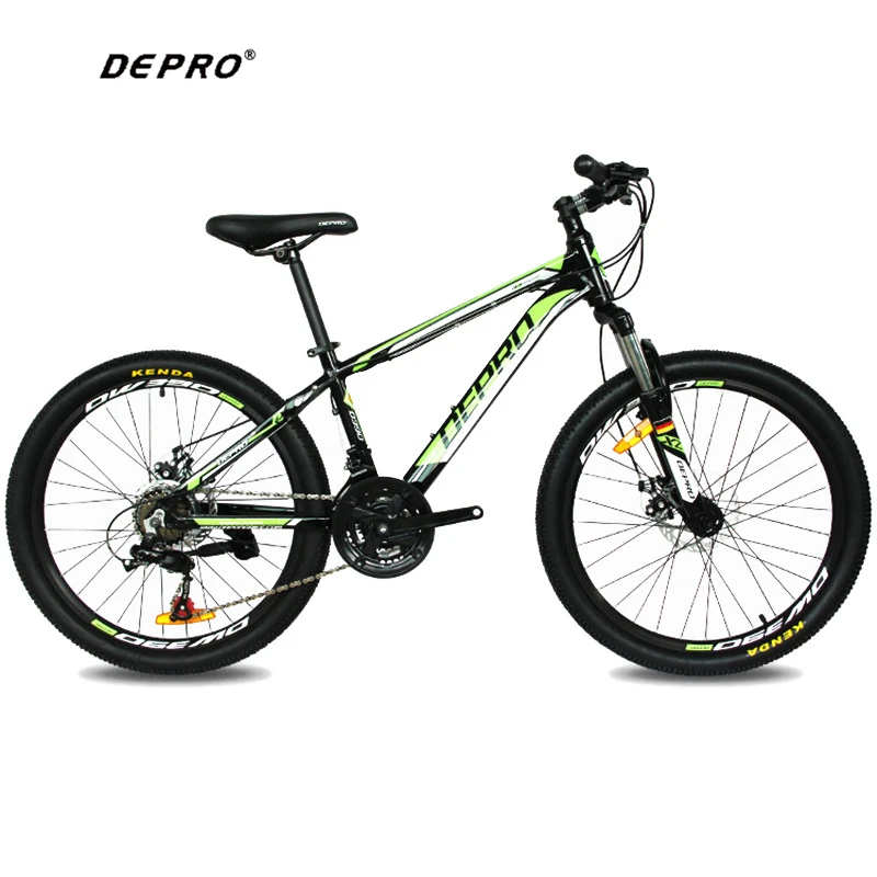 DEPRO 21 Speed 24 Inch 9-13 Y Students Mountain Bikes Brake Gear MTB Professional Double Disc Brake Cycling Bicycle