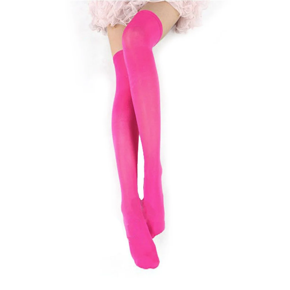 

Fashion Women Over Knees Long Stocking Non-slip Solid Color Thigh High Boot School Students Girl Stockings XRQ88
