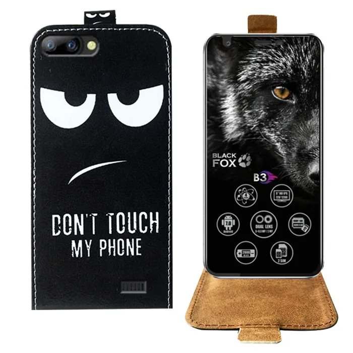 

Newest Printing PU Leather Flip Case For Black Fox B3 Case Back Cover 5.0" Cartoon Phone Case Protective Bags