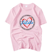 Kpop хотите один kang Даниэль же с принтом "любящее сердце" Круглая горловина футболка с коротким рукавом летние Свободные Комбинезоны унисекс футболка для любителей топы, футболки