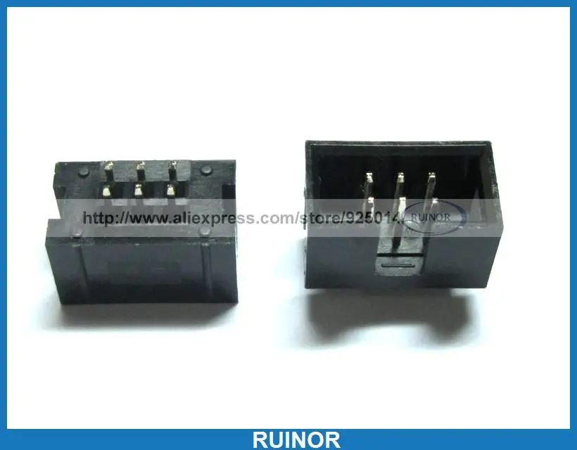 

340 Pcs 6 Pin Male Box Header Connector 2.54mm New