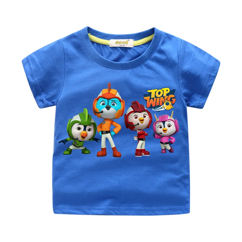 Boys Girls Cartoon Top Wing Tshirts Children Summer Short Sleeve Tees Top Kids Cotton T-shirts Baby Casual T Shirt Clothes WJ185 (7)