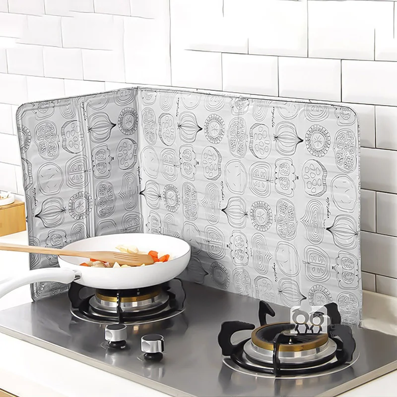 per cucina e friggere isolamento termico colore: bianco protezione anti-schizzi per fornelli Baffle Queen.Y per olio in alluminio isolante 