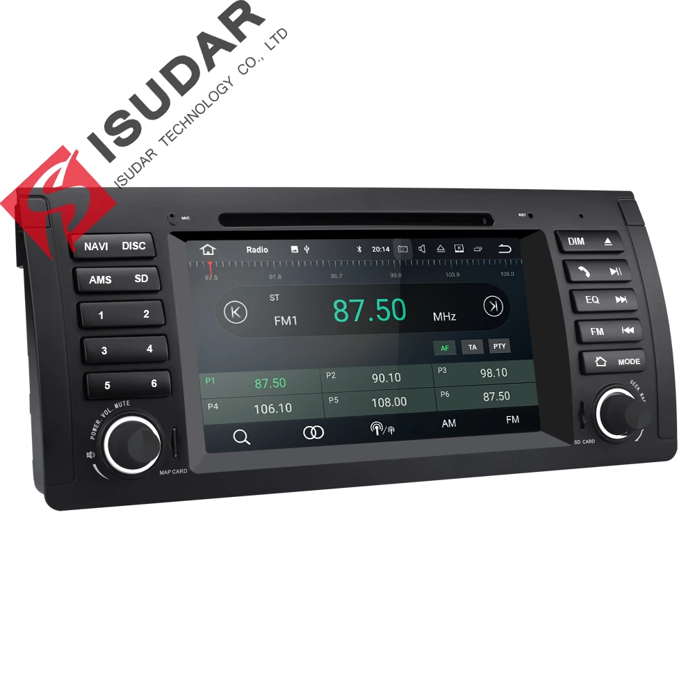 Isudar Штатная Автомагнитола мультимедиа1 Din на Android 8.1.0 с Сенсорным 7 Дюймовым
