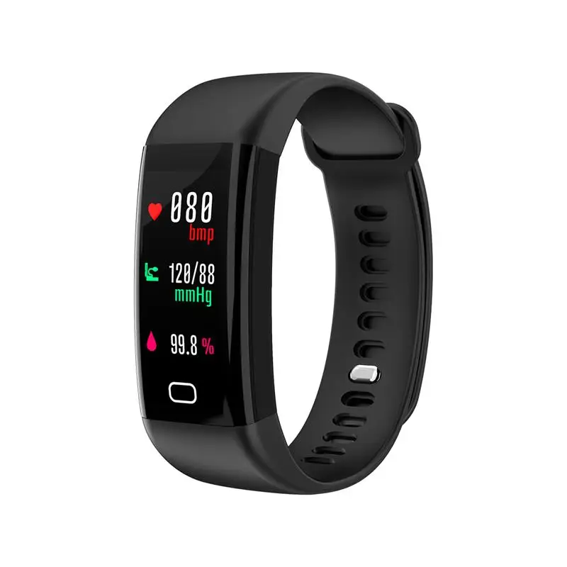Умный Браслет пульсометр кровяное давление фитнес-трекер smartband спортивные часы для ios android - Цвет: Smartband Black