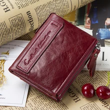 HOT SALE 2020 Coin Bag Zipper Wallet Women Genuine Leather Wallets Purse Fashion Short Purse With Credit Card Holder Hasp Design hot sell new thick purse fashion women zipper wallet wristlet bag with serpentine genuine cow leather