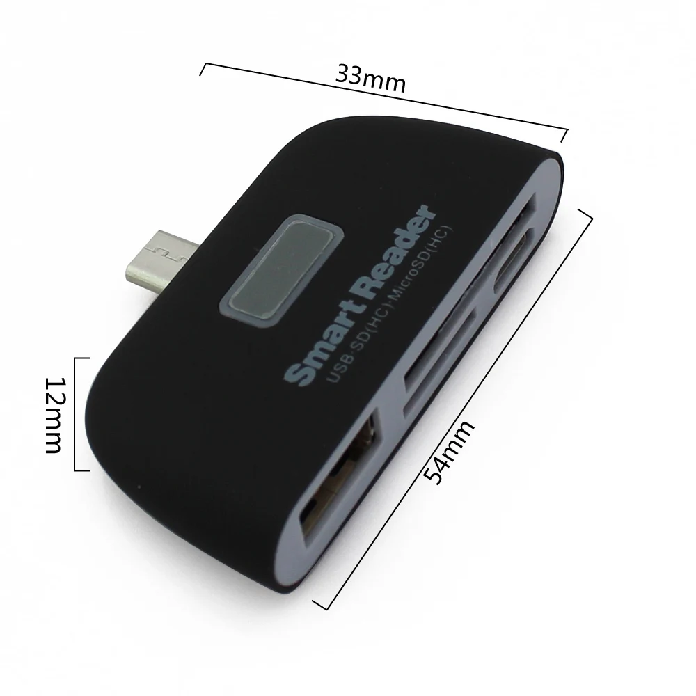 4 in 1 OTG to USB 2.0 Smart Card Reader