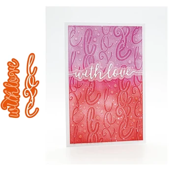 

English Phrase with Love Metal Cutting Dies for Scrapbooking and Cards Making Paper Craft Album Decoration Die New 2019