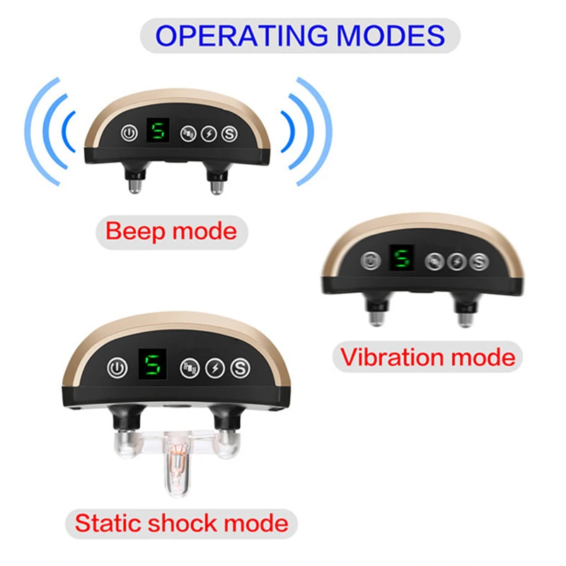 Электронный автоматический тренировочные ошейники для собак ошейник для прекращения лая с светодиодный цифровой Дисплей вибрации зарядки поражения электрическим током ошейники для собак