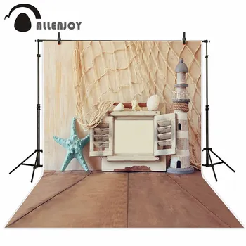 

Allenjoy Vinyl material photography Children's woods still life fishing nautical dream photography backdrops photo studio props