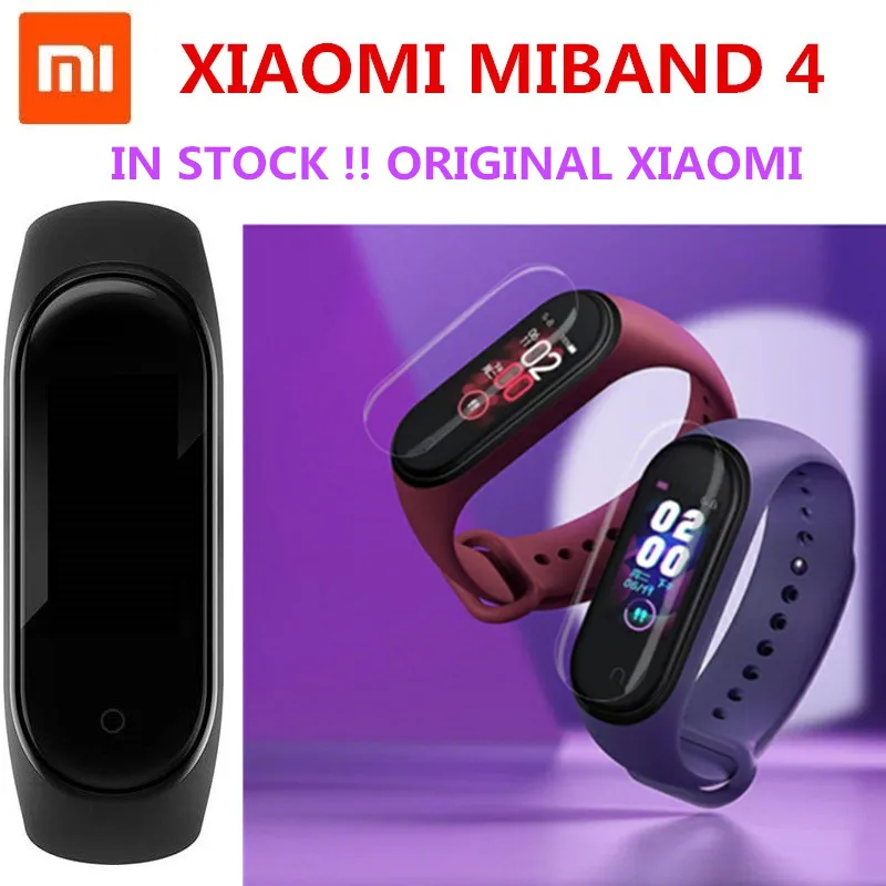 

Original Xiaomi MiBand 4 Smart Bluetooth 5.0 Wristband Fitness Bracelet AMOLED Color Touch Screen in stock Chinese version