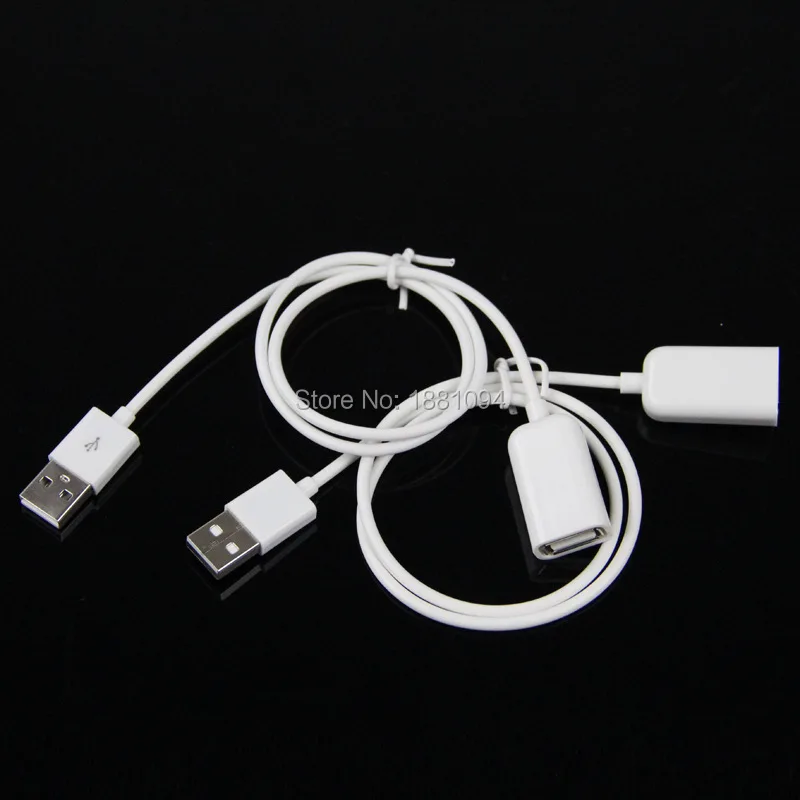 SZAICHGSI 50 см белый USB 2,0 мужчин и женщин удлинитель шнура для портативных ПК 100 шт./лот