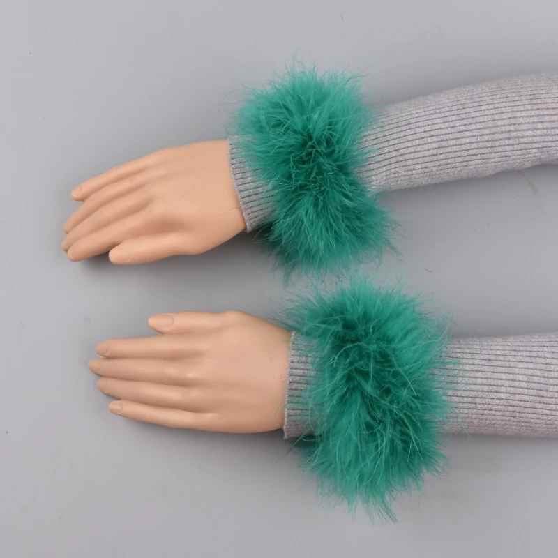 

Ostrich fur Cuffs Genuine Ostrich Fur Cuff Arm Warmer Lady Bracelet Real Fur Wristband Glove Ostrich fur Cuffs