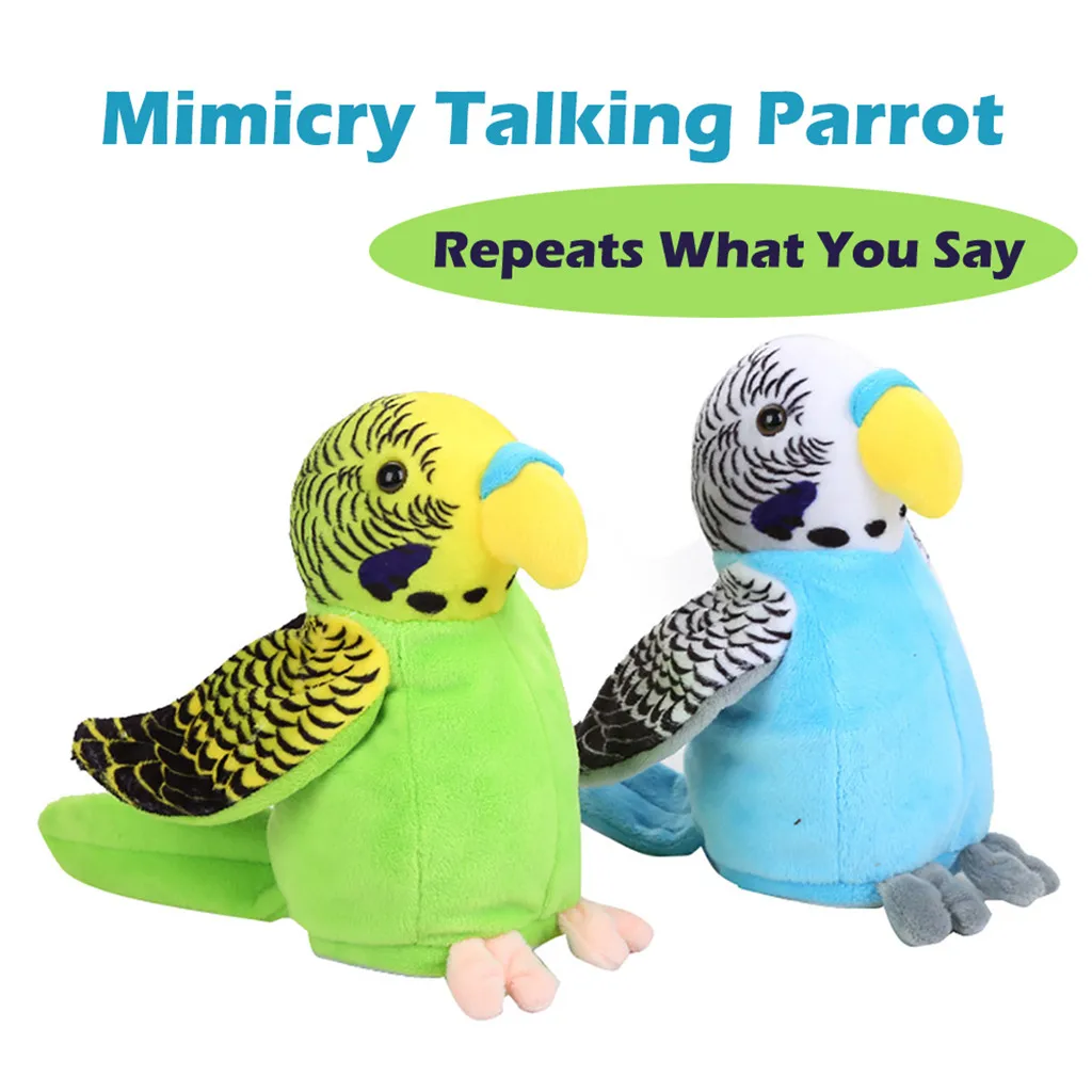 Милая мимическая игрушка попугай птица говорящий повторяет Cockatiel What You Say