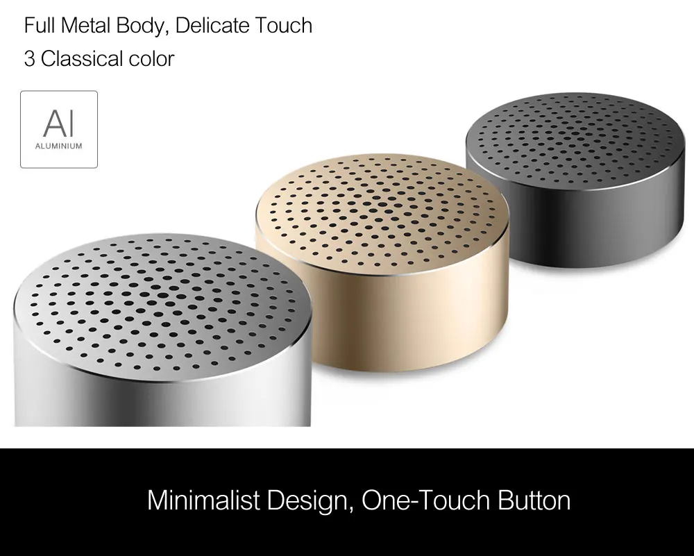 Xiaomi Mi Portable Bluetooth Speaker Built-in Mic 480mAh Battery Aluminium Alloy Body Bluetooth 4.0 Wireless Mini Mp3 Player (3)