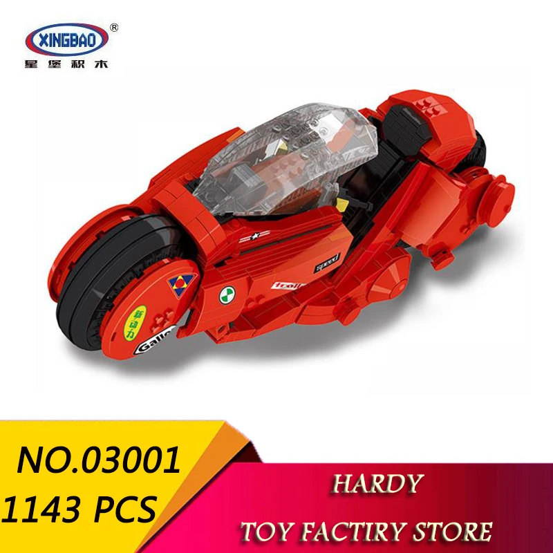 

Xingbao 03001 1143 PCS Technology Series Jintian Agila Motorcycle Children Assemble Small Particle Toys Building Blocks