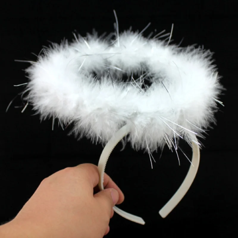 

Feather Halo Headband Ring Pure Angel Fairy Costume Hen Night Party Fancy Dress