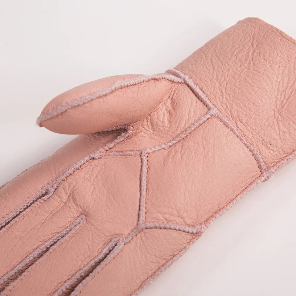 MPPM натуральная кожа перчатки родитель детские перчатки зимние шерстяные меховые перчатки варежки из натуральной овчины перчатки для