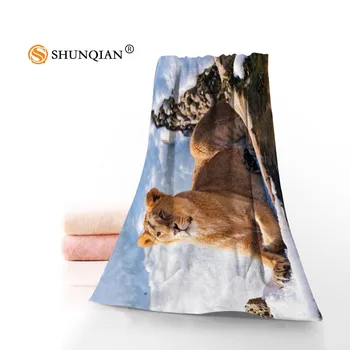 

Custom Animal lion 35x75cm 70x140cm Towels Facecloth Bath Towel Bamboo Fiber Washcloth Quick drying Sports Towel