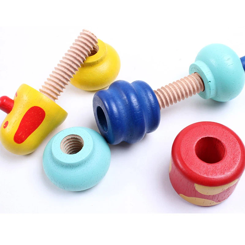 Боулинг гайка разборка комбинированные игрушки для детей милые животные соответствующие игрушки деревянный блок развивающие игрушки