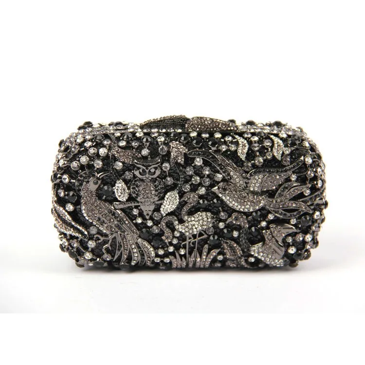 black square crystal bag
