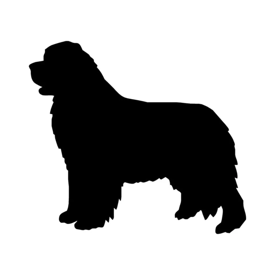 22.920.3CM Newfoundland Dog Window Glass Decorative Stickers Lovely Car Covers Scratches Motorcycle Decals BlackSilverlaser (2)