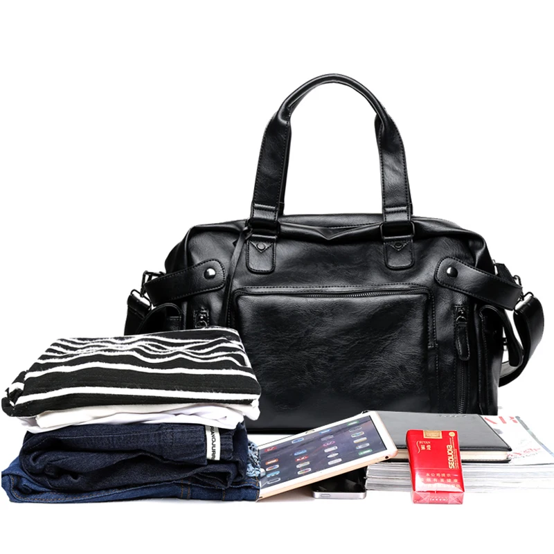 Роскошная брендовая мужская сумка для путешествий, кожаная повседневная мужская сумка для ноутбука, винтажная сумка на плечо, мужская сумка-мессенджер, сумка для багажа, дорожная сумка