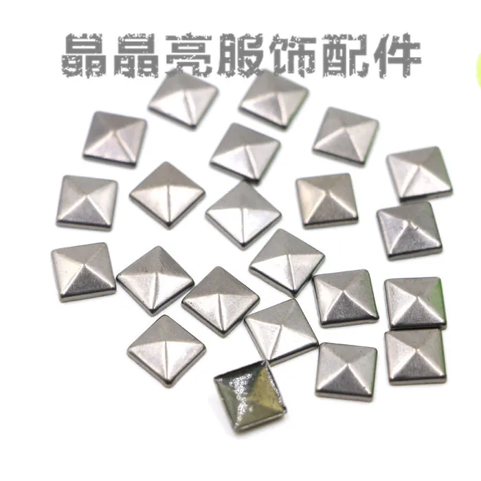 200 шт./лот металлические гвоздики горячей фиксации rhinestones10 * 10 мм квадратные