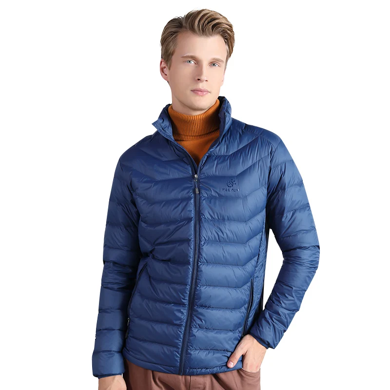 Дропшиппинг мужской зимний пуховик 90% белый утиный пух зима на открытом воздухе непромокаемое теплое пальто Высокое качество Ультралегкая куртка мужская - Цвет: blue