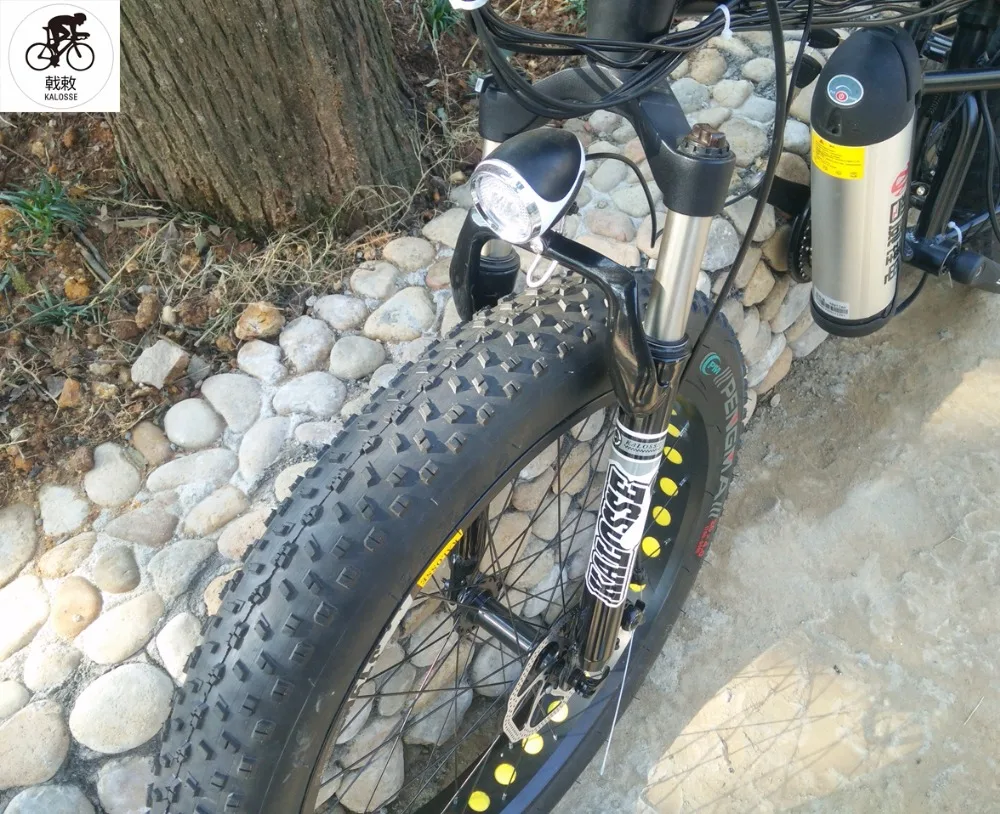 Excellent Kalosse 27 speed M390  Fat bike 48V 1000W  motor  Folding  electric  Beach  bike  26*4.0 electrical snow bike 23