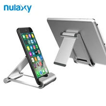 Nulaxy Aluminium Alloy Holder For Phone Adjustable Hinge Foldable Desk Mobile Phone Holder Tablet Stand Desktop Holder Mount