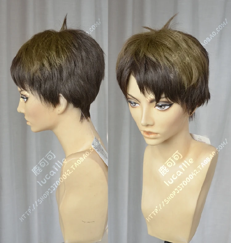 Haikyuu! Костюм Wakatoshi Ushijima для волейбола короткий термостойкий парик из верблюжьего