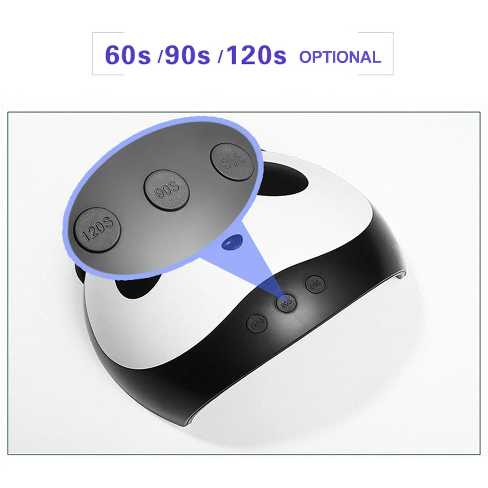 Симпатичные панды 36 Вт Сушилка для ногтей УФ светодиодная лампа Сушилка для ногтей для всех типов Гель-лак отверждения 60 s/90 s/120 s таймер