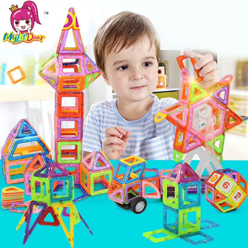 2017 MylitDear Big Size Magnetic Designer 61Pcs Building Blocks 3D Construction Toy Kids Baby Educational Creative Bricks Toys baby-building-blocks : image 2017 MylitDear Big Size Magnetic Designer 61Pcs Building Blocks 3D Construction Toy Kids Baby Educational Creative Bricks Toys baby-building-blocks