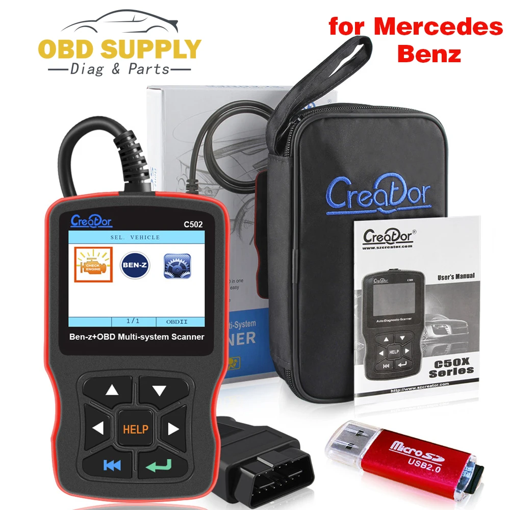 

Creator C502 OBD2 Diagnostic Scanner Diagnostic Tools for Mercedes Benz W211 W203 W124 Auto OBD 2 Autoscanner Code Reader