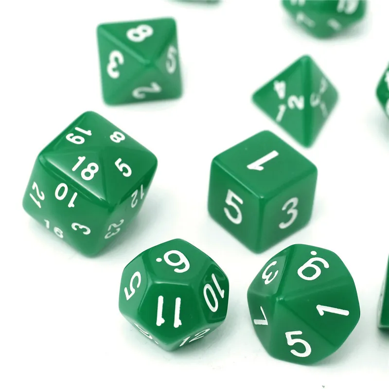 10 шт./компл. Multi по бокам акриловые Пластик непрозрачные TRPG настольные игральные кости 4/6/8/10/12/20/24/30 кубика стол многогранные игровая