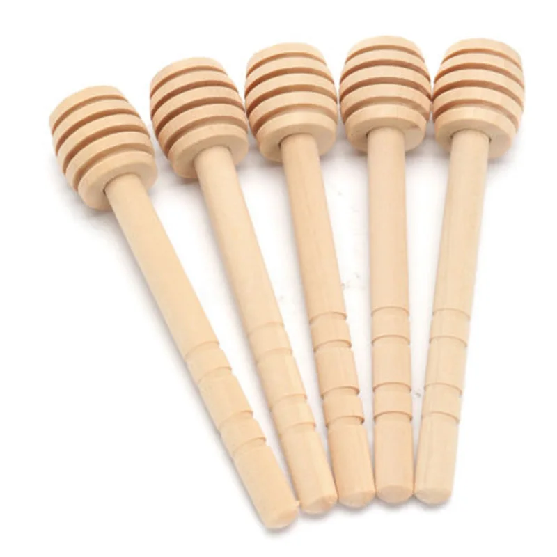 50X Полезная деревянная палочка для перемешивания, сироп, ложка, деревянная ложка для варенья, медовая ковша, дризлер
