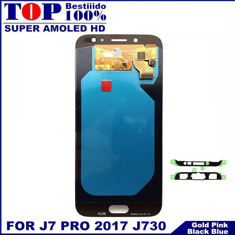 

With Brightness Adjustment LCDs For Samsung Galaxy J7 Pro 2017 J730 J730F Phone LCD Display Touch Digitizer Screen Replacement