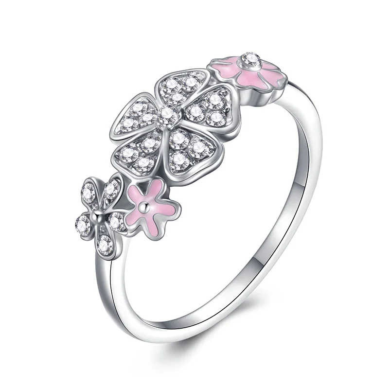 Модное Кристальное серебряное кольцо для женщин, цветок любовь, сердце, корона, кольца на палец, коктейльное Фирменное кольцо, ювелирное изделие, Прямая поставка - Цвет основного камня: 9